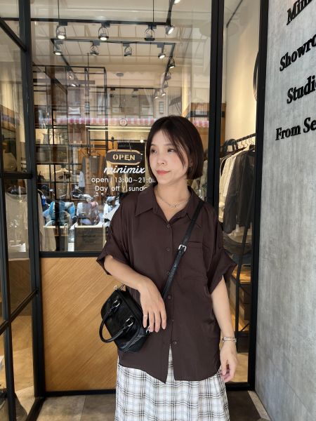 St09.質感S家絲緞美襯衫 