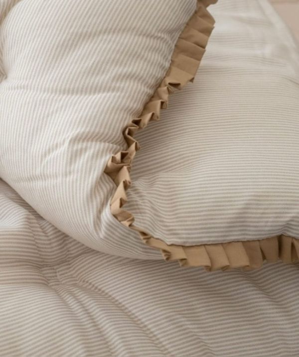 Kg15.法式蝴蝶結刺繡天絲厚被/奶茶 