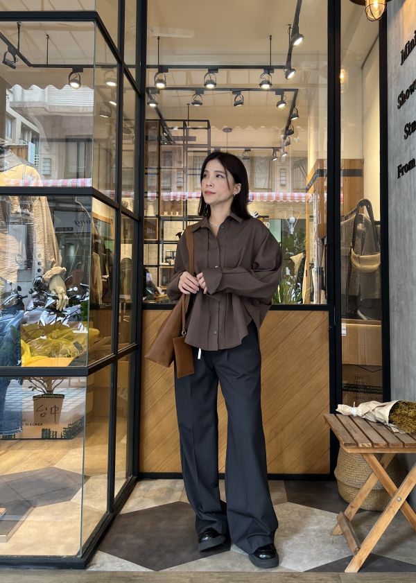 Nv120.設計愛牌檔口剪裁襯衫 