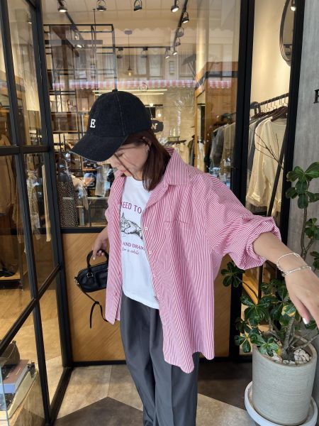 Ai25.質感抗皺2way直條襯衫外 