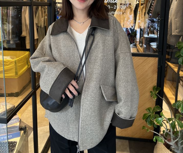 Hn124.最愛設計師檔口超美剪裁拼色大衣 