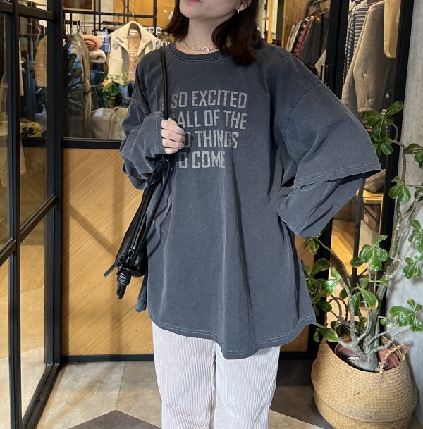 Hn105.室友共穿/超好看水洗接袖t 