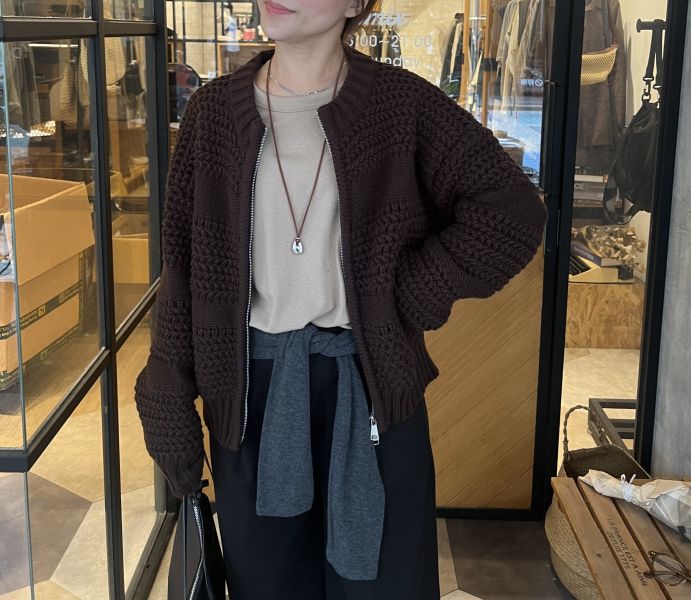 Nv115.超美鉤針拉鍊外套 