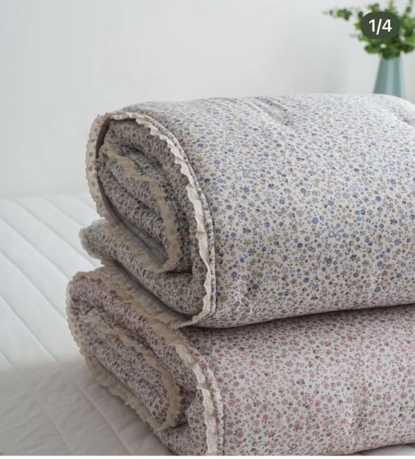 Kg75.花語滾LC邊四季厚被 