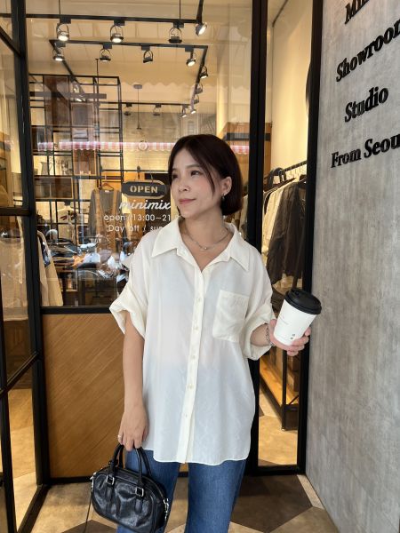 St09.質感S家絲緞美襯衫 