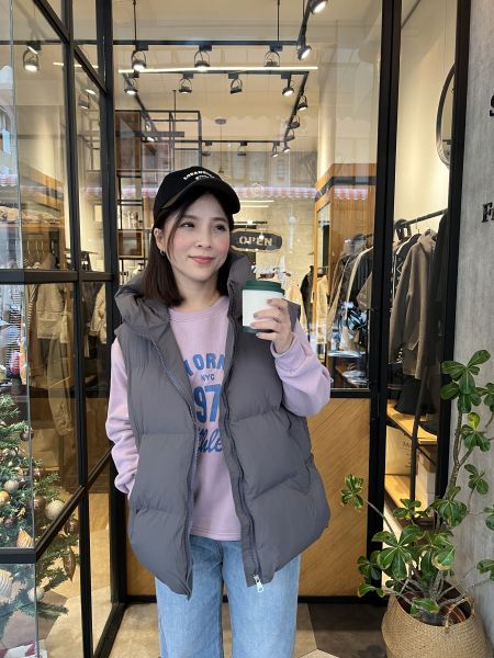 Jn116.全員必收每天穿連帽鋪棉背心 