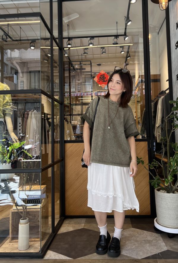 Mh306.超好看水洗色剪裁t 