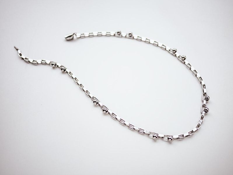 Unisex | 極晝系 - 冷光 * 不銹鋼 中性 圓球 方鏈 項鍊 不銹鋼 不銹鋼項鍊 交換禮物 幾何項鍊 男禮物 男友禮物 男生禮物 男生項鍊 項鍊