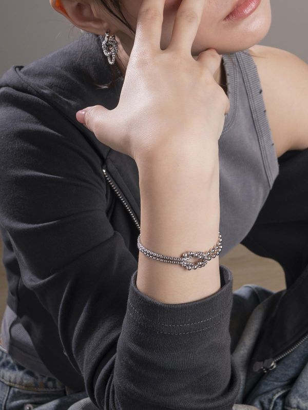 Unisex | 極晝系 - 循光 * 不銹鋼 扭結 個性 中性 手鍊 不銹鋼 不銹鋼手鍊 女生手鍊 情人節禮物 手鍊 生日禮物 男生手鍊 送禮