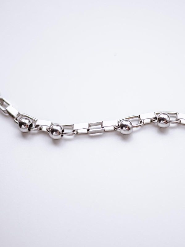 Unisex | 極晝系 - 冷光 * 不銹鋼 中性 圓球 方鏈 手鍊 不銹鋼 不鏽鋼手鍊 交換禮物 幾何項鍊 手鍊男 禮物男友 禮物男生 手鍊 男生禮物