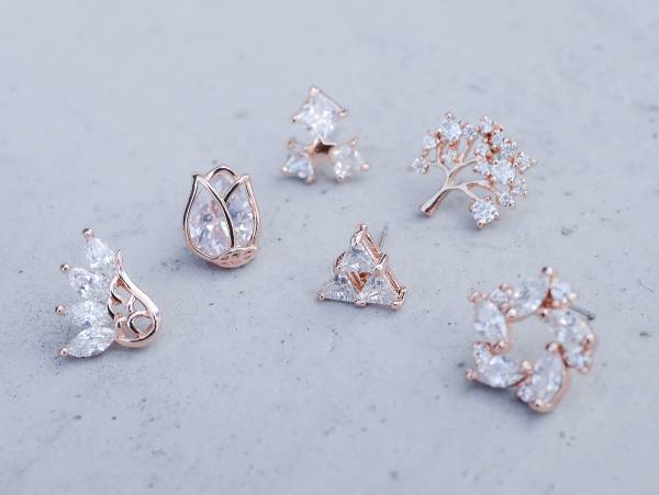 Crystallization earrings-6 styles to choose from tree of life   tulip  seed of star  triangle  wing  wreath