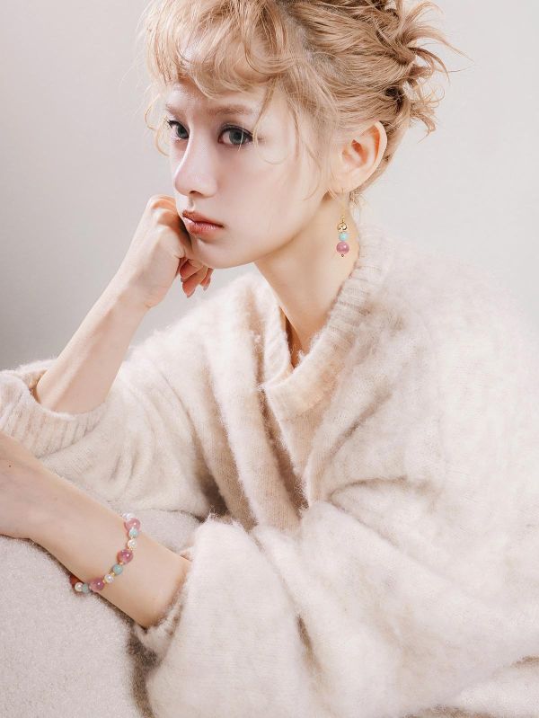 CIRRUS - 斑霞 *  鹽源瑪瑙 天河石 珍珠 水晶耳環 交換禮物 婚禮小物 情人節禮物 招財水晶 耳環 生日禮物 畢業禮物 礦石開運