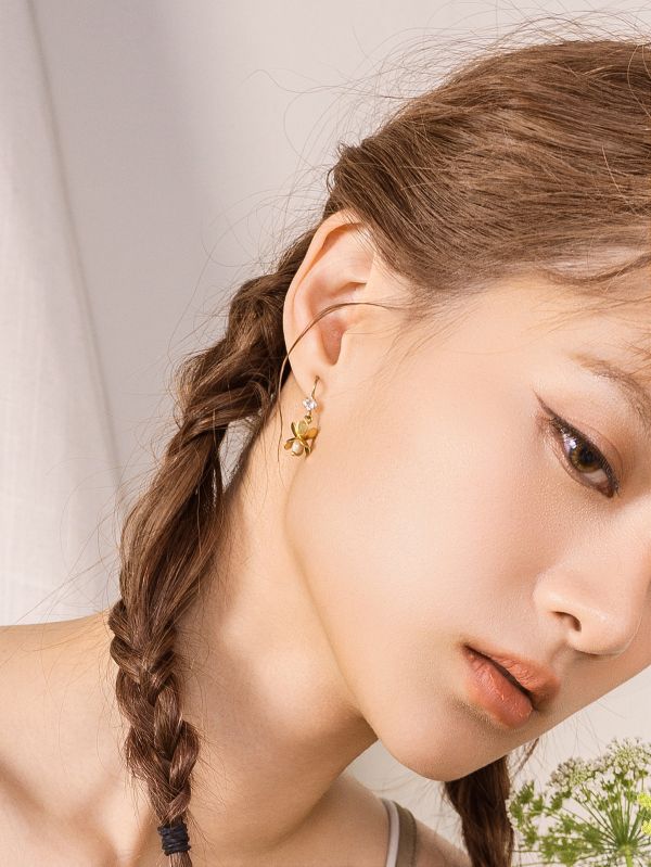 汐語系 | 貝沁 - 渡假風 夏日 海灘 貝殼 黃銅 花朵 抗敏耳環 女友禮物 抗敏耳環 生日禮物 耳夾 耳環 貝殼 黃銅 黃銅耳環