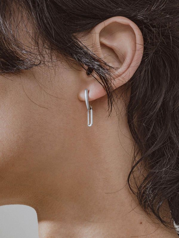 Unisex | 極晝系 - 換日線 * 不銹鋼 中性 耳環 不銹鋼 不銹鋼耳環 交換禮物 幾何項鍊 男禮物 男友禮物 男生耳環 男生禮物 耳環