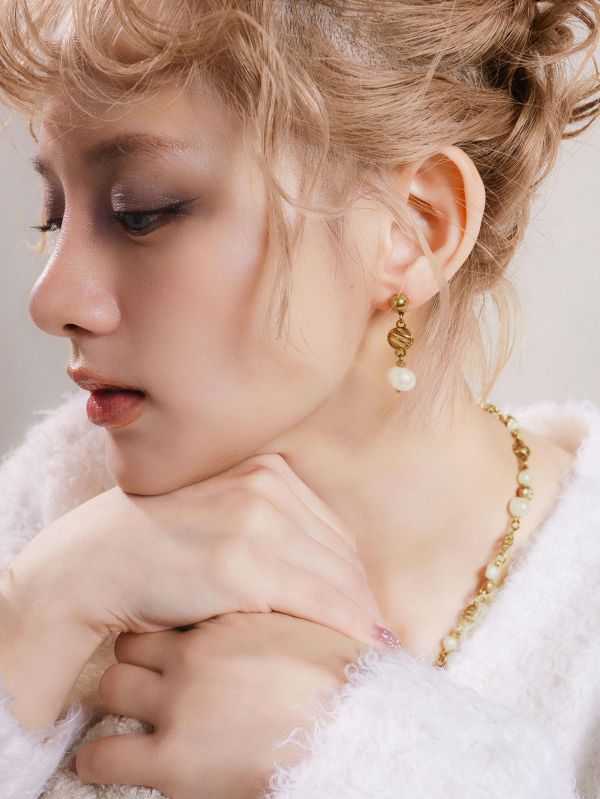 暮光系 - 海流沫金 *  黃銅 珍珠 海洋 泡沫 耳環 交換禮物 婚禮小物 情人節禮物 淡水珍珠 珍珠 珍珠耳環 生日禮物 耳環