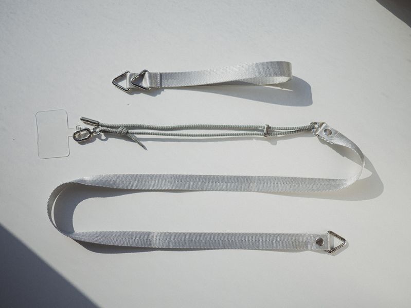 閃光系 | CRUSH - 鈦原色 * 銀色 金屬色 尼龍 傘繩 手機背帶 phone-strap 交換禮物 可拆式背帶 女友禮物 女生禮物 情人節禮物 手機掛繩 手機繩
