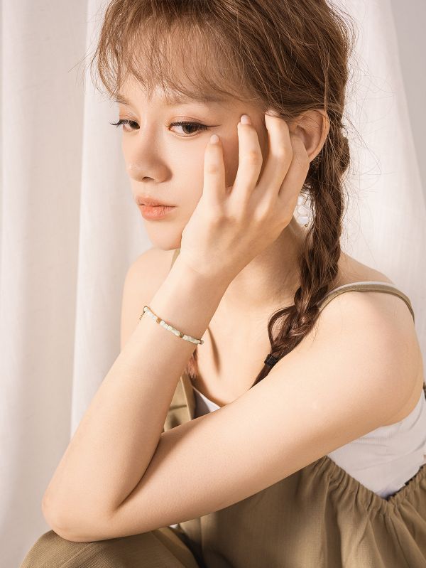 汐語系 | 靜浪 - 渡假風 夏日 海灘 綠色 貝殼 黃銅 抗敏 手鍊 女友禮物 手鍊 手鏈飾品 抗過敏 生日禮物 貝殼 黃銅 黃銅手鍊