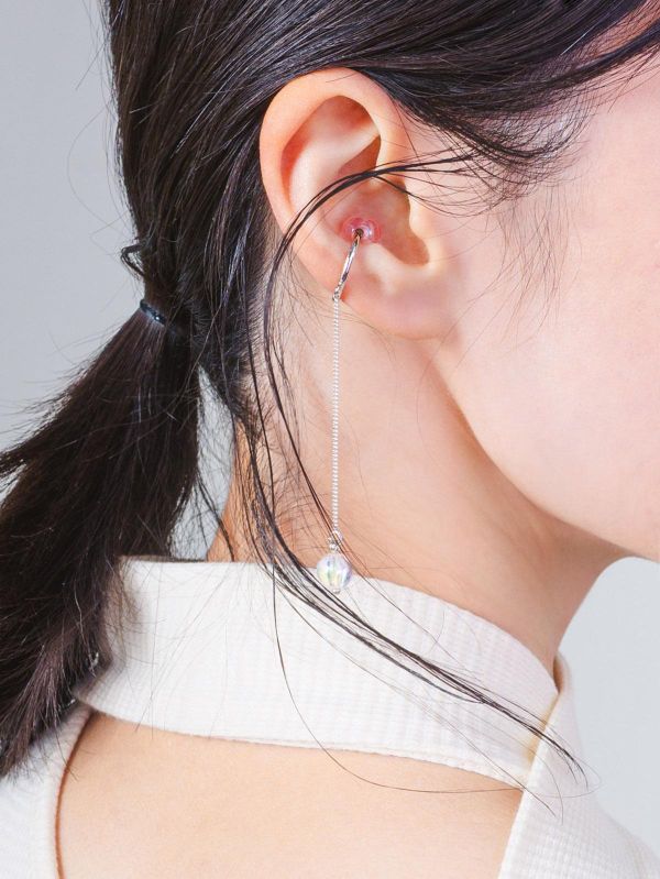 NO.55 Foam Born - 泡沫化身 * 銀色 耳骨夾 淡香水 香水飾品套組 耳夾 耳窩夾 香水 生日禮物 交換禮物 情人節禮物 女友禮物 女生禮物 香氛