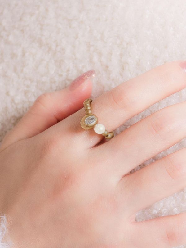 暮光系 - 沫金 * 黃銅 珍珠 海洋 泡沫 海流 漂浮 戒指 交換禮物 婚禮小物 情人節禮物 戒指 淡水珍珠 珍珠 珍珠戒指 生日禮物