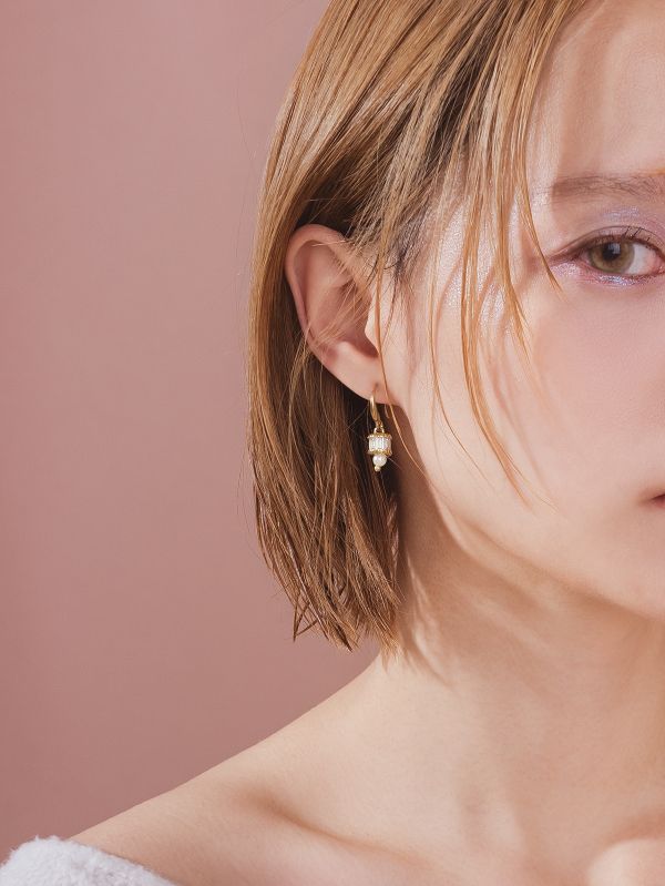 ONCE LITE | 暮光系  GLOW * 鋯石 珍珠 耳環 交換禮物 婚禮小物 情人節禮物 抗敏耳環 珍珠耳環 生日禮物 畢業禮物 迷你耳環 黃銅耳環