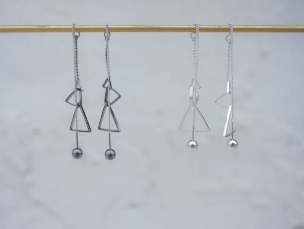 Alchemy Series – Triangle sum theorem dangle earrings Alchemy Series Triangle sum theorem dangle earrings