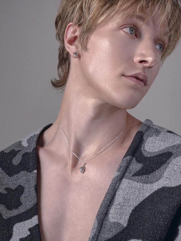 【限量】Unisex | 星冕系 - 星核 * 隕石 礦石 純銀 項鍊 925純銀 男 禮物 男友禮物 男生禮物 男生項鍊 礦石項鍊 純銀項鍊 隕石 項鍊 男
