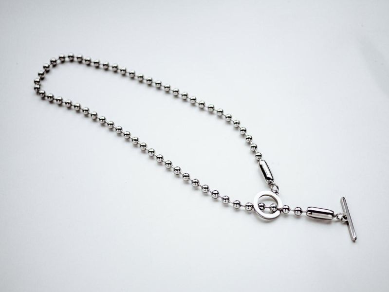 Unisex | 極晝系 - 靜日 * 不銹鋼 圓珠 中性 個性 幾何 項鍊 不銹鋼 交換禮物 男禮物 男項鍊 男友禮物 男生禮物 男生項鍊 項鍊