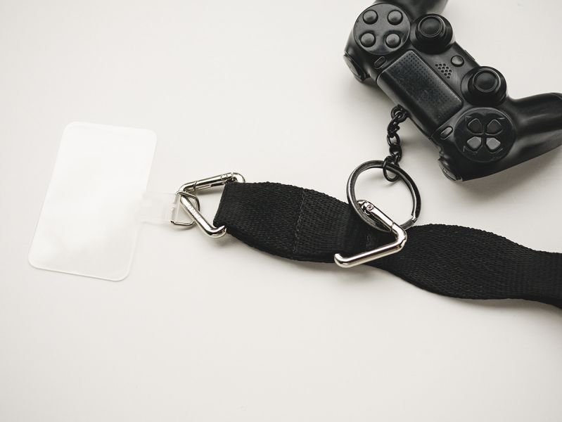 閃光系 | CRUSH - 黑潮 * 黑色 波浪 金屬色 尼龍 傘繩 手機手帶 phone-strap 交換禮物 可拆式背帶 女友禮物 女生禮物 情人節禮物 手提腕帶 手機掛繩