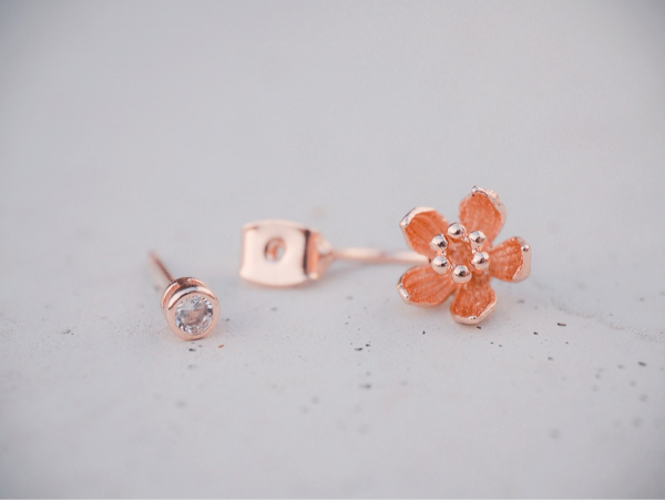 Whispering balloon flower-rose gold colour Whispering balloon flower earring