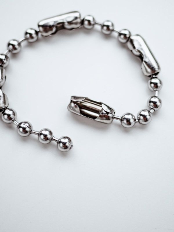 Unisex | 極晝系 - 靜日 * 不銹鋼 圓珠 中性 個性 幾何 手鍊 不銹鋼 交換禮物 手鍊 男手鍊  男 禮物 男友禮物 男生手鍊  男生禮物