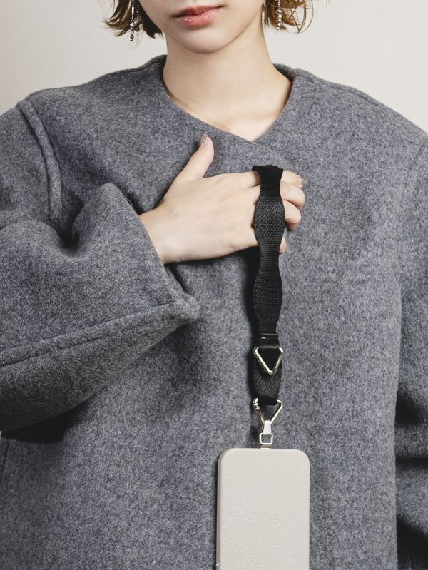 閃光系 | CRUSH - 黑潮 * 黑色 波浪 金屬色 尼龍 傘繩 手機手帶 phone-strap 交換禮物 可拆式背帶 女友禮物 女生禮物 情人節禮物 手提腕帶 手機掛繩