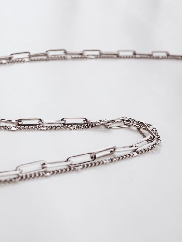 Unisex | 極晝系 - 換日線 * 不銹鋼 中性 項鍊 不銹鋼 不銹鋼項鍊 交換禮物 幾何項鍊 男禮物 男友禮物 男生手鍊 男生禮物 項鍊