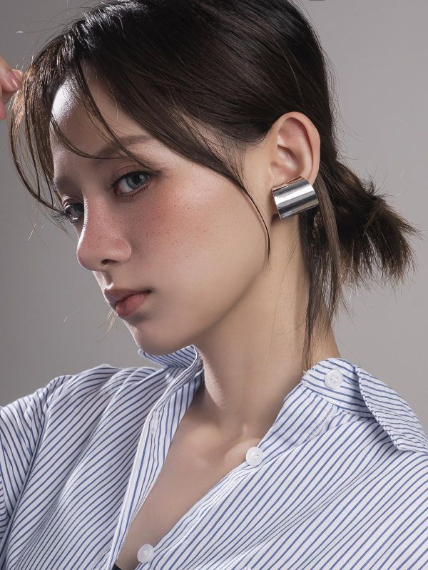 ARROGANT - 靜默 * 銀色 簡約 幾何 個性 戒指 耳環 耳骨夾 交換禮物 女 禮物 女友禮物 情人節 情人節禮物 戒指 抗敏耳環 銀色耳骨夾