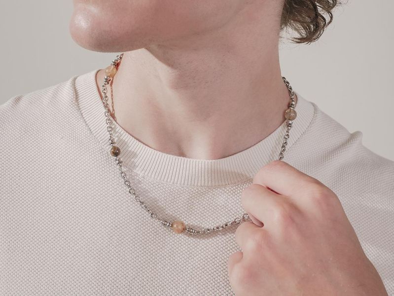 Unisex | Golden Hour - 盛時 * 鈦晶 黃虎眼 水晶 不銹鋼 項鍊 不銹鋼項鍊 交換禮物 招財 水晶 項鍊 男 禮物 男友禮物 男生禮物 礦石項鍊 項鍊 男