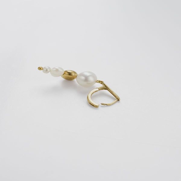 暮光系 - 泡泡沫金 * 黃銅 珍珠 海洋 泡沫 海流 漂浮 耳環 交換禮物 婚禮小物 情人節禮物 淡水珍珠 珍珠 珍珠耳環 生日禮物 耳夾