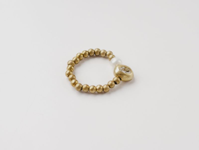 暮光系 - 沫金 * 黃銅 珍珠 海洋 泡沫 海流 漂浮 戒指 交換禮物 婚禮小物 情人節禮物 戒指 淡水珍珠 珍珠 珍珠戒指 生日禮物