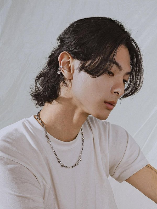 Unisex | 無訊號 - 未落 * 星芒 中性 個性 街頭 耳骨夾 不銹鋼 交換禮物  男禮物 男友禮物 男生耳夾 男生耳骨夾 礦石