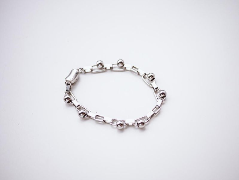 Unisex | 極晝系 - 冷光 * 不銹鋼 中性 圓球 方鏈 手鍊 不銹鋼 不鏽鋼手鍊 交換禮物 幾何項鍊 手鍊男 禮物男友 禮物男生 手鍊 男生禮物