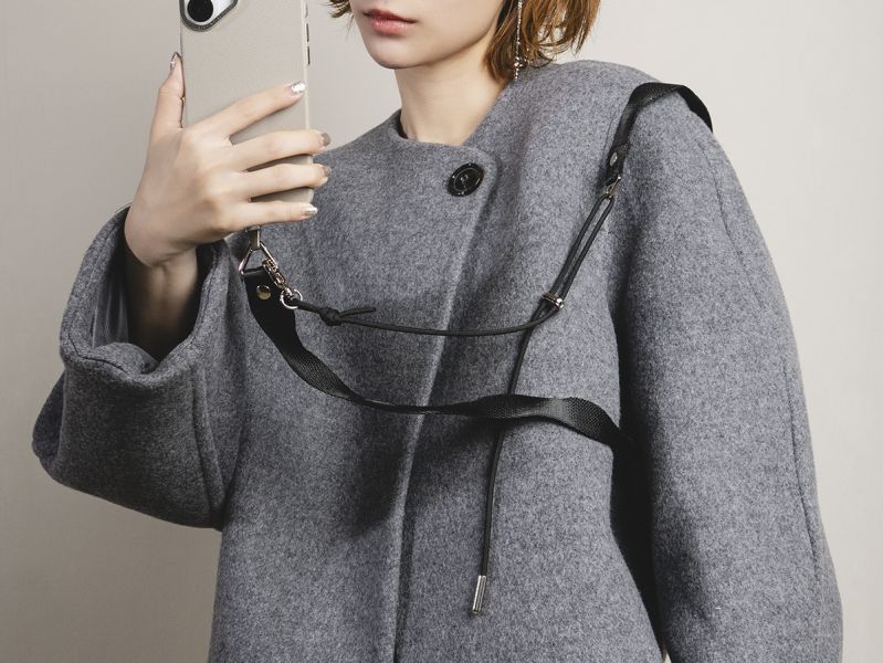 閃光系 | CRUSH - 黑潮 * 黑色 波浪 金屬色 尼龍 傘繩 手機背帶 phone-strap 交換禮物 可拆式背帶 女友禮物 女生禮物 情人節禮物 手提腕帶 手機掛繩