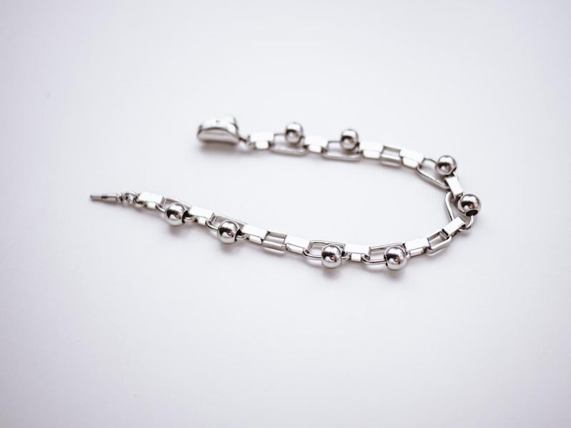 Unisex | 極晝系 - 冷光 * 不銹鋼 中性 圓球 方鏈 手鍊 不銹鋼 不鏽鋼手鍊 交換禮物 幾何項鍊 手鍊男 禮物男友 禮物男生 手鍊 男生禮物
