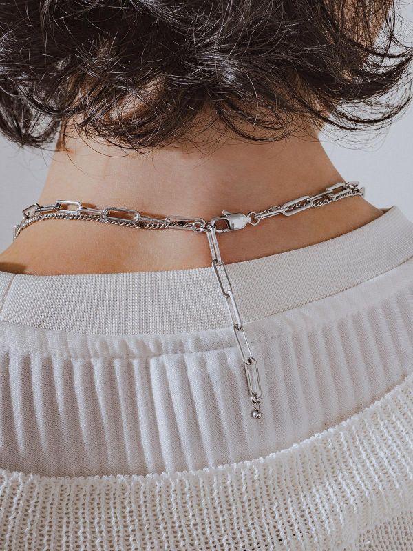 Unisex | 極晝系 - 換日線 * 不銹鋼 中性 項鍊 不銹鋼 不銹鋼項鍊 交換禮物 幾何項鍊 男禮物 男友禮物 男生手鍊 男生禮物 項鍊