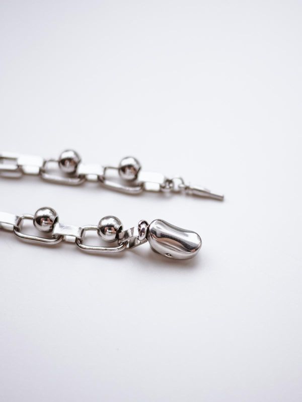 Unisex | 極晝系 - 冷光 * 不銹鋼 中性 圓球 方鏈 手鍊 不銹鋼 不鏽鋼手鍊 交換禮物 幾何項鍊 手鍊男 禮物男友 禮物男生 手鍊 男生禮物