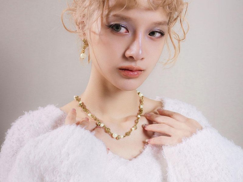 暮光系 - 沫金 * 黃銅 珍珠 海洋 泡沫 海流 漂浮 項鍊 交換禮物 婚禮小物 情人節禮物 淡水珍珠 珍珠 珍珠項鍊 生日禮物 項鍊