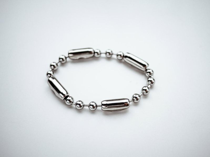 Unisex | 極晝系 - 靜日 * 不銹鋼 圓珠 中性 個性 幾何 手鍊 不銹鋼 交換禮物 手鍊 男手鍊  男 禮物 男友禮物 男生手鍊  男生禮物