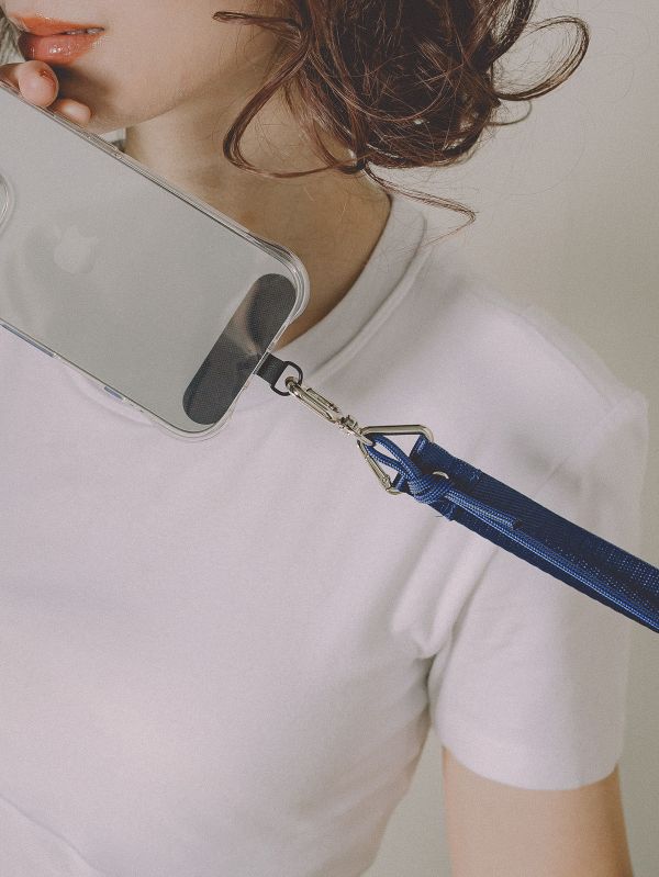 閃光系 | CRUSH - 湛海藍 * 藍色 尼龍 手機背帶 phone-strap 交換禮物 可拆式背帶 女友禮物 女生禮物 情人節禮物 手機掛繩 手機繩