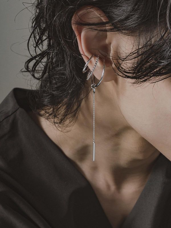 Unisex | 無訊號 - 靜頻 * 中性 簡約 個性 銀色 耳骨夾 中性耳夾 交換禮物 幾何 無耳洞 生日禮物 耳骨夾 送禮 銀色耳夾