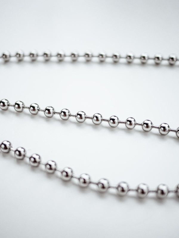 Unisex | 極晝系 - 靜日 * 不銹鋼 圓珠 中性 個性 幾何 項鍊 不銹鋼 交換禮物 男禮物 男項鍊 男友禮物 男生禮物 男生項鍊 項鍊