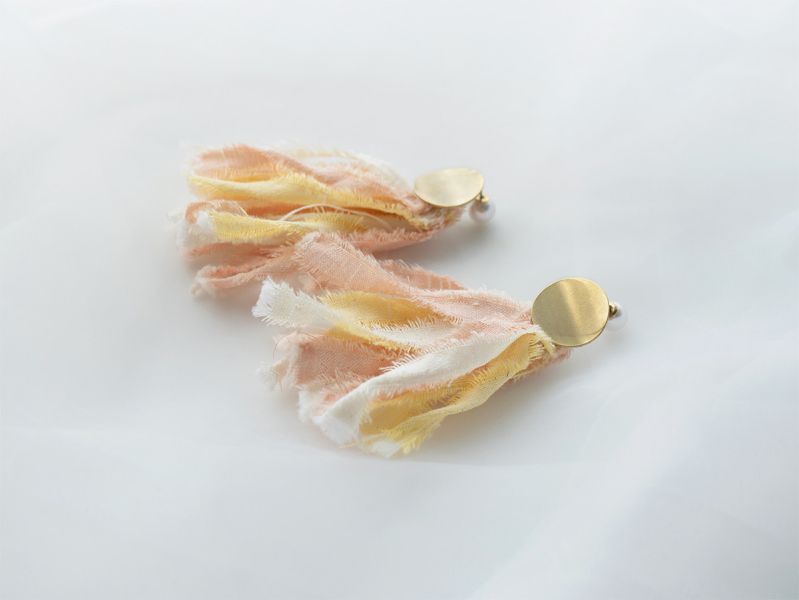 AFTERGLOW | 羽織 * 黃銅 藍染 植物染 天然 環保 有機棉 耳環 natural系列 recycled material 公平貿易 有機棉 有機的植物染 環保 環境友善 耳環藍染