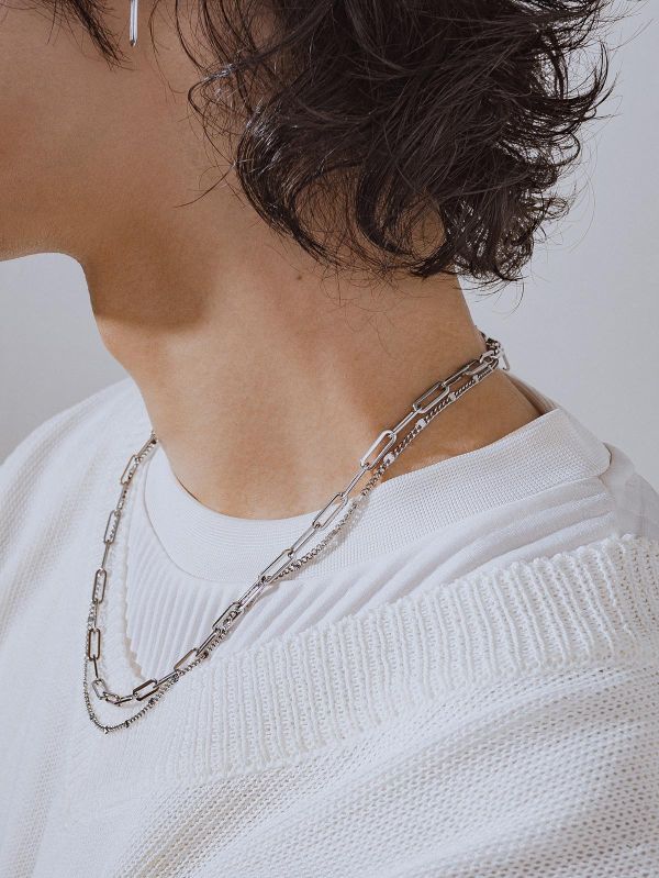 Unisex | 極晝系 - 換日線 * 不銹鋼 中性 項鍊 不銹鋼 不銹鋼項鍊 交換禮物 幾何項鍊 男禮物 男友禮物 男生手鍊 男生禮物 項鍊