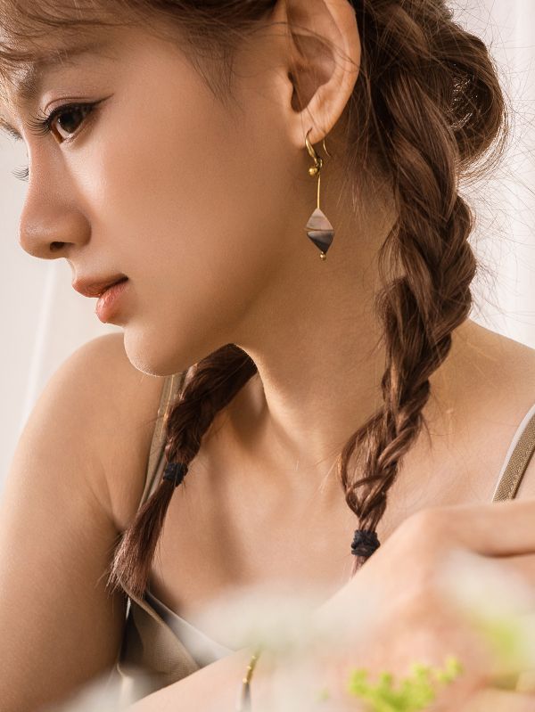 汐語系 | 珊步 - 渡假風 夏日 海灘 貝殼 黃銅 抗敏耳環 女友禮物 抗敏耳環 生日禮物 耳夾 耳環 貝殼 黃銅 黃銅耳環